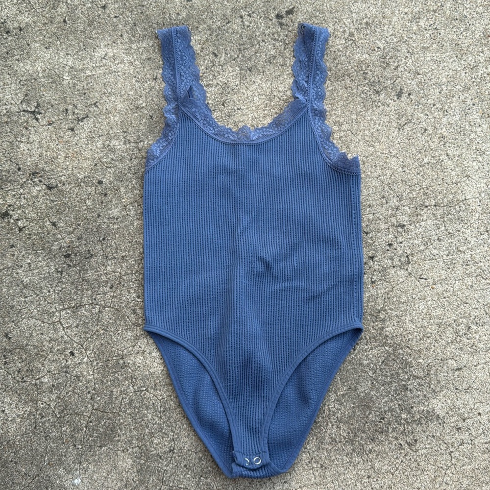 Blue Lace Bodysuit Size Small